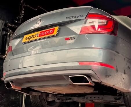 Skoda Octavia Sag Ve Sol Egzoz Çıkılarını Aktif Etmek İçin Özel Üretim Susturucu