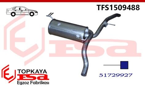 Fiat Siena / Fiat Albea 1.3 D Multijet Arka Susturucu