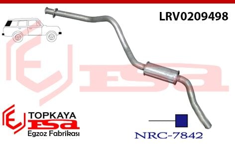 Land Rover 110 Jeep Arka Susturucu Borulu 1983-94