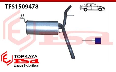 Fiat Albea 1.3 Mjet Arka Susturucu Borulu Dizel
