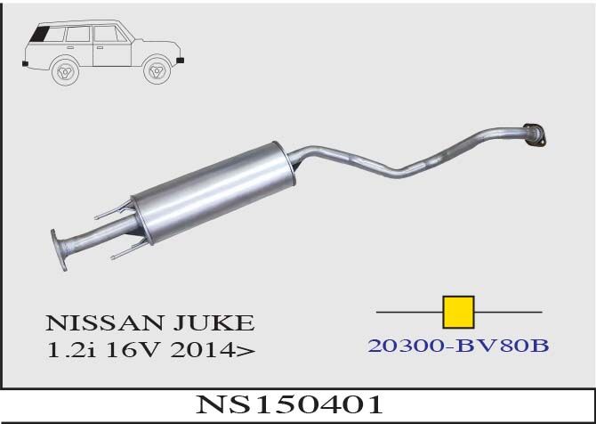 Nissan Juke 1.2İ 16V Orta Borulu Susturucu 2014>…