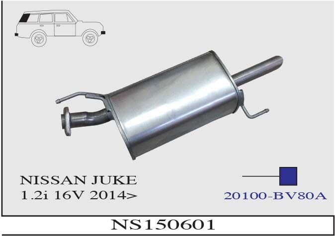 Nissan Juke 1.2 16V Bnz. Arka Borulu Susturucu 2014>…