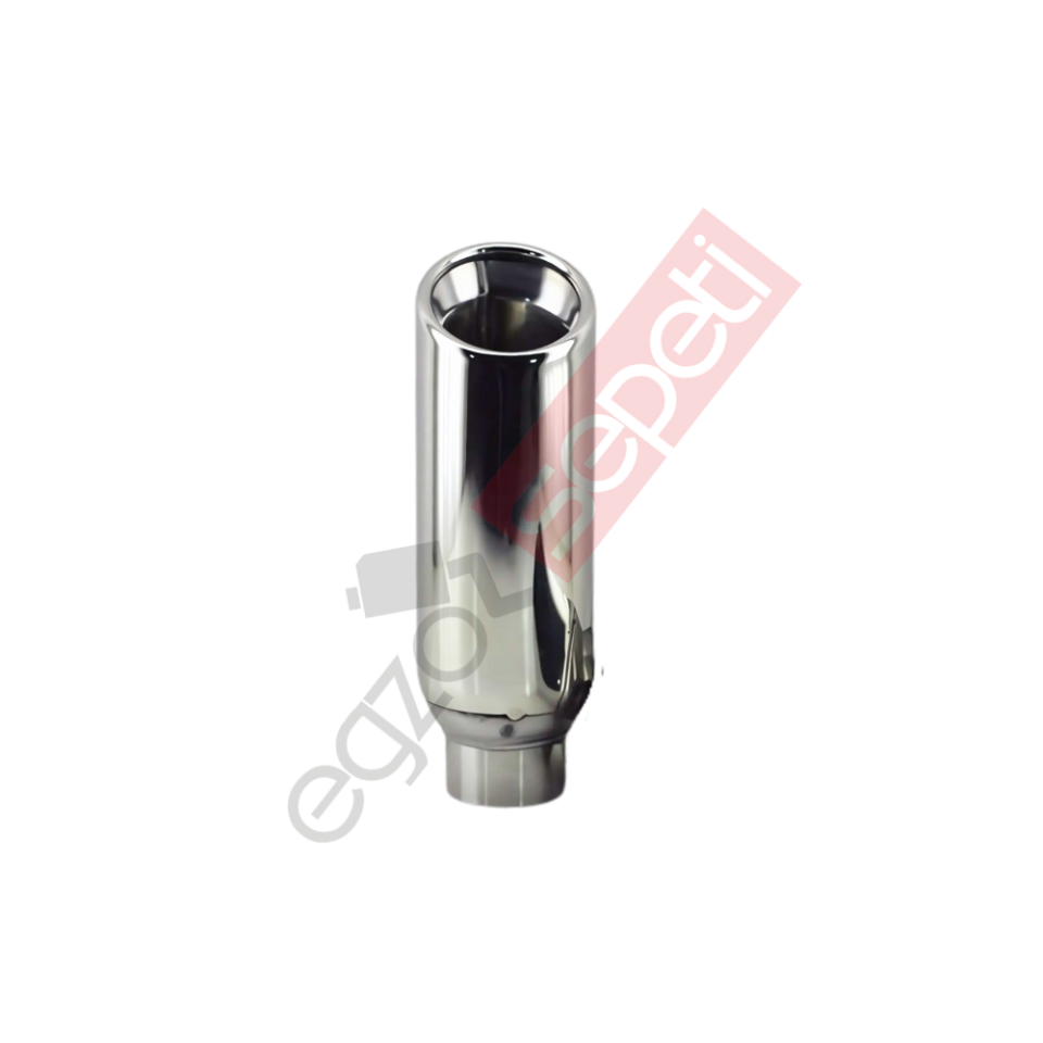 Krom Egzoz Ucu 304 Kalite Yuvarlak Çap Ölçüsü 6,5X17 Cm