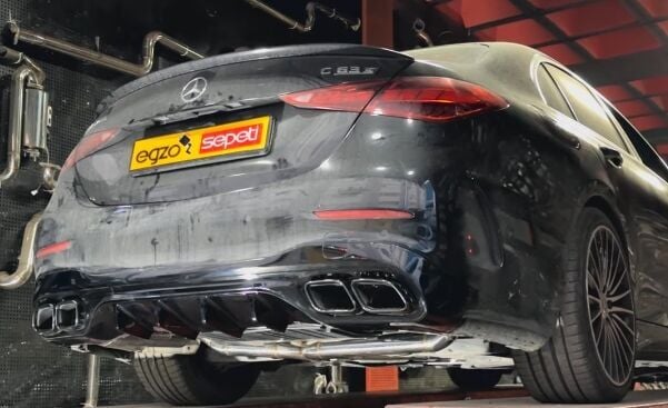 Mercedes C200 W206 Çift Varex Komple Krom 60 mm