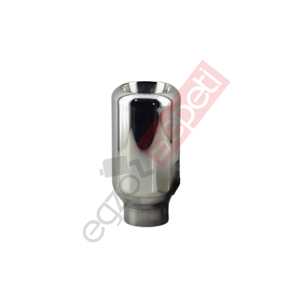 Krom Egzoz Ucu Sağ Taraf 304 Kalite Yuvarlak Çap Ölçüsü 80X120 mm