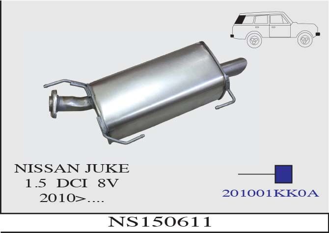 Nissan Juke 1.5 Dcı 8V Arka Borulu Susturucu 2010>…