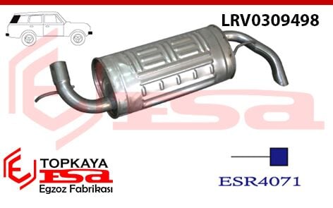 Land Rover Free Lander Arka Susturucu Borulu 1.8/2.0 1997 > 2000