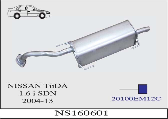 Nissan Tiida Sdn 1.6İ Arka Borulu Susturucu 2004-13