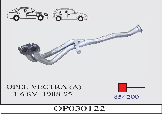 Opel Vectra (A) 1.6 8V Ön Boru 1988-95