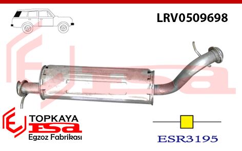 Range Rover 4.0 / 4.6 Hse Orta Susturucu Borulu 1997 > 1998