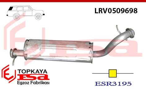 Range Rover 4.0 / 4.6 Hse Orta Susturucu Borulu 1997 > 1998