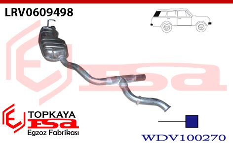 Range Rover Arka Susturucu Borulu Sağ Uzun 4.0 / 4.6 4X4 1996 > 1998