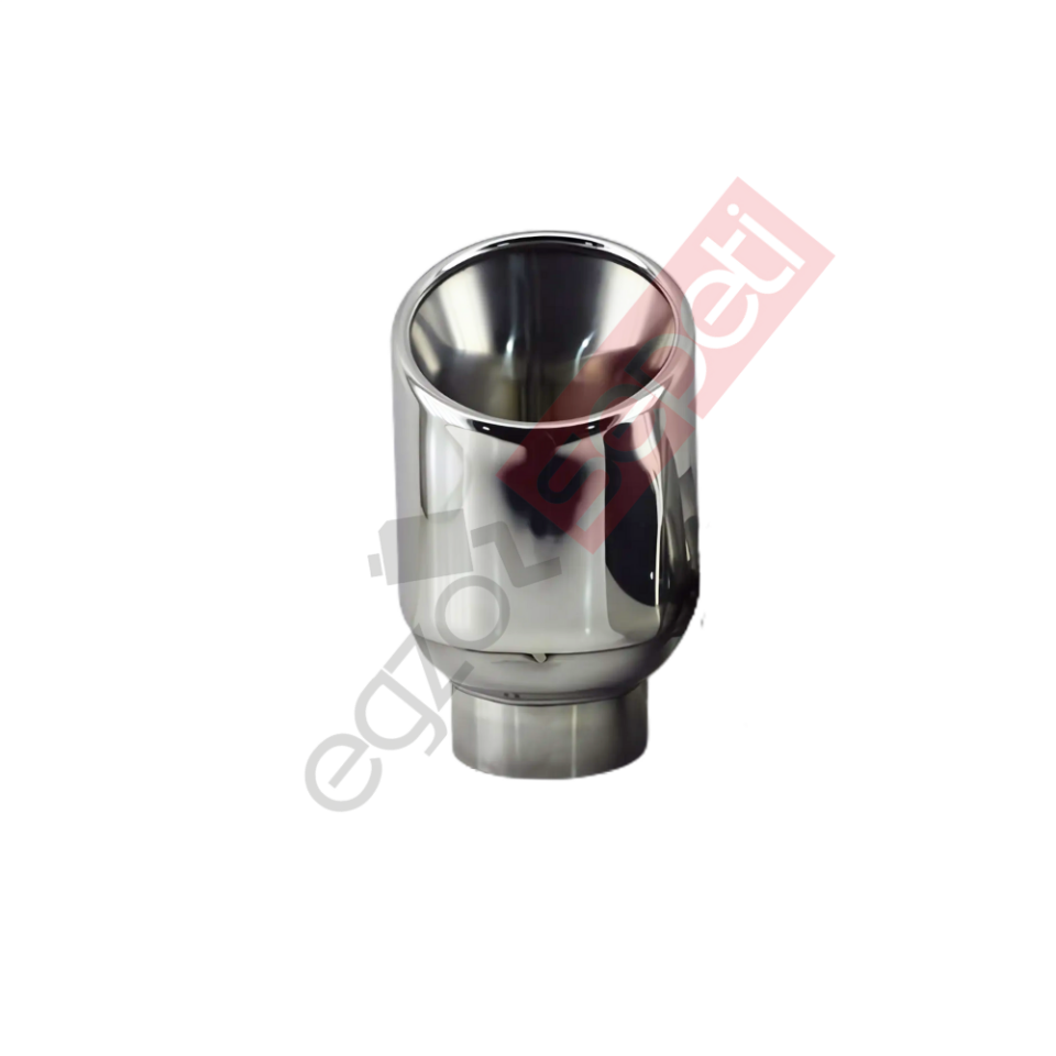 Krom Egzoz Ucu Sağ Taraf 304 Kalite Yuvarlak Çap Ölçüsü 90X120 mm