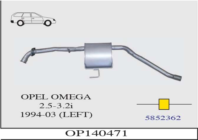 Opel Omega (B) Sw 2.5/3.2İ Orta Susturu Borulu Sol 1994-03