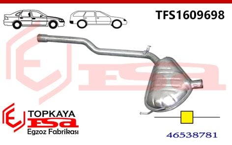 Fiat Marea Orta Susturucu Borulu 1.6 İ 16V 1996 > 2003