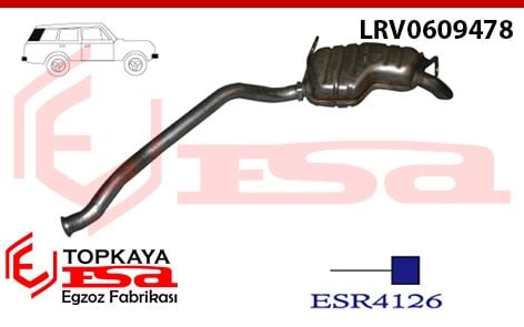 Range Rover Arka Susturucu Borulu 4.0 / 4.6 4X4 1994 > 2002