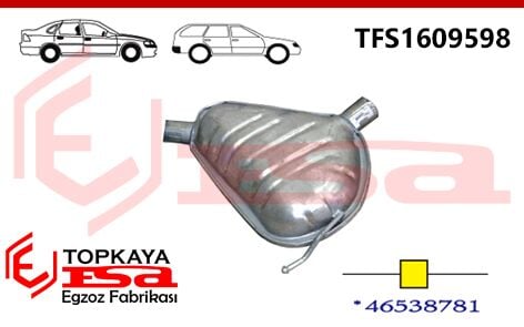 Fiat Marea Orta Susturucu 1.6İ 16V 1996 > 2001