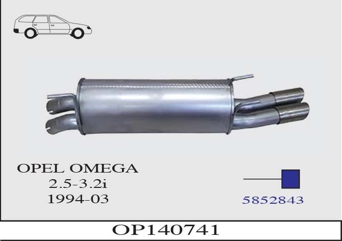 Opel Omega Sw 2.5/3.2İ 24V Arka Susturucu 1994-03
