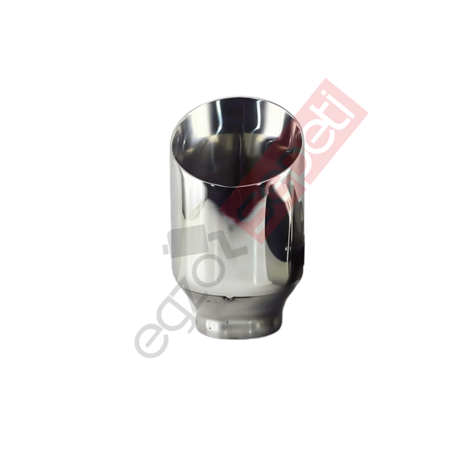 Krom Egzoz Ucu Sağ Taraf  304 Kalite Yuvarlak Çap Ölçüsü 90X120 mm