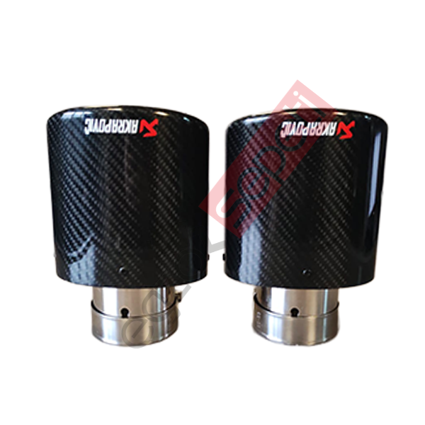 Akrapoviç Krom Egzoz Ucu 100 MM Sağ Ve Sol Takım Parlak Siyah Yassı/Oval İthal Ürün