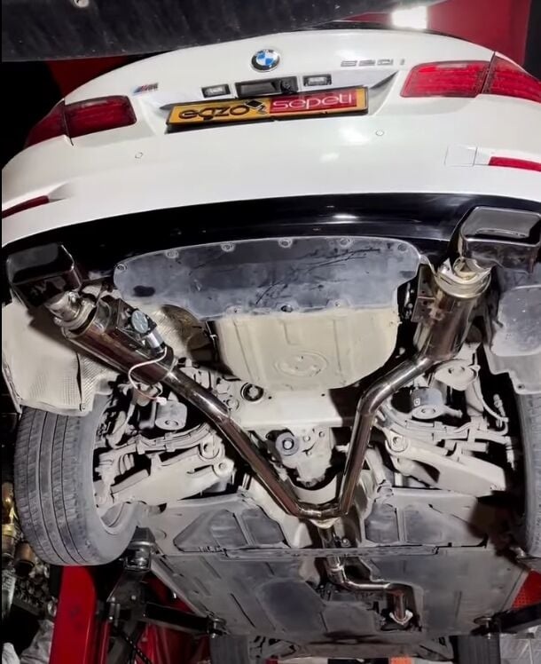 Bmw F Serisi Sag Ve Sol Çift Varex Komple Krom 60 mm M5 Tarzı