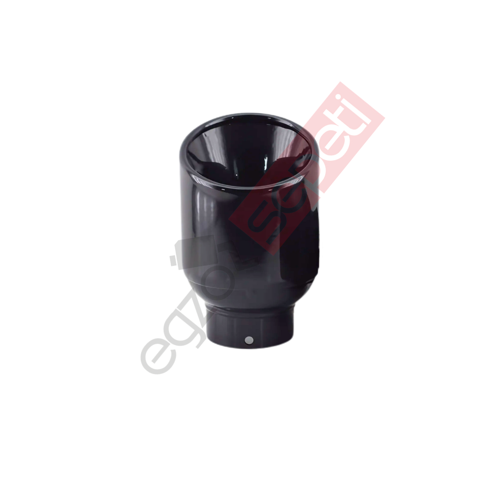 Krom Füme Egzoz Ucu 304 Kalite Yuvarlak Çap Ölçüsü 10X12Cm