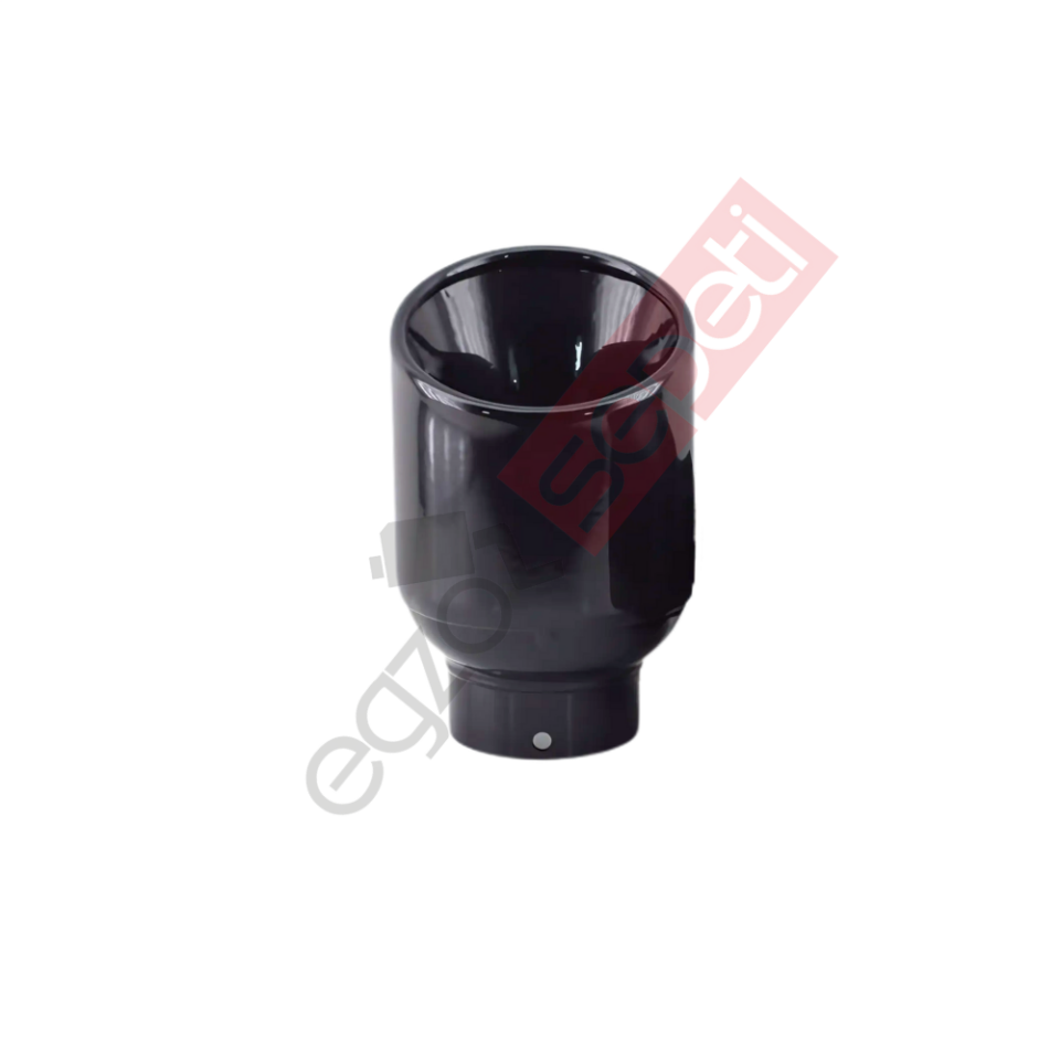 Krom Füme Egzoz Ucu Sağ Taraf 304 Kalite Yuvarlak Çap Ölçüsü 100X120 mm