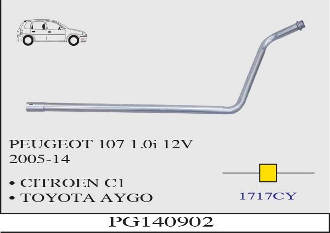 Peugeot 107 1.0İ 12V Ara Boru 2005-14