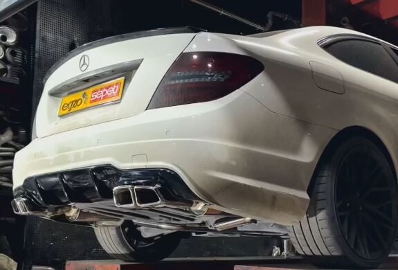 Mercedes C180 1.6 W204 Çift Varex Komple Krom 60 mm