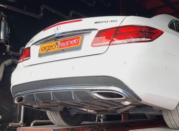 Mercedes E250 2.0 Çift Varex Komple Krom 60 mm