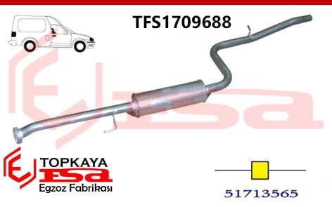 Fiat Doblo 1.9 Jtd Orta Susturucu Borulu 2001 > ...