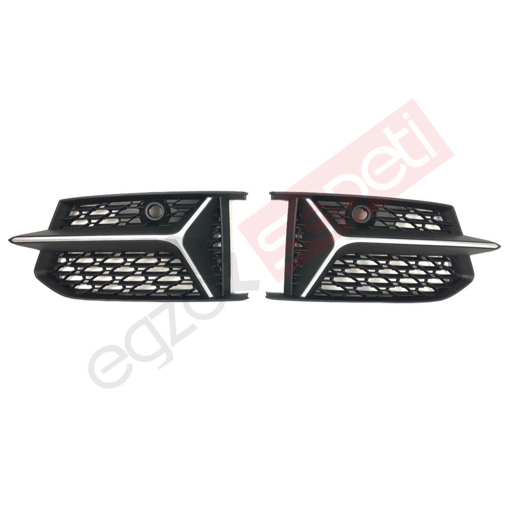 A6 Sis Çerçevesi Krom Siyah S-Line İçin 2019-2021