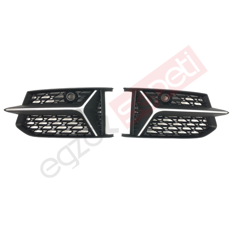 A6 Sis Çerçevesi Krom Siyah S-Line İçin 2019-2021