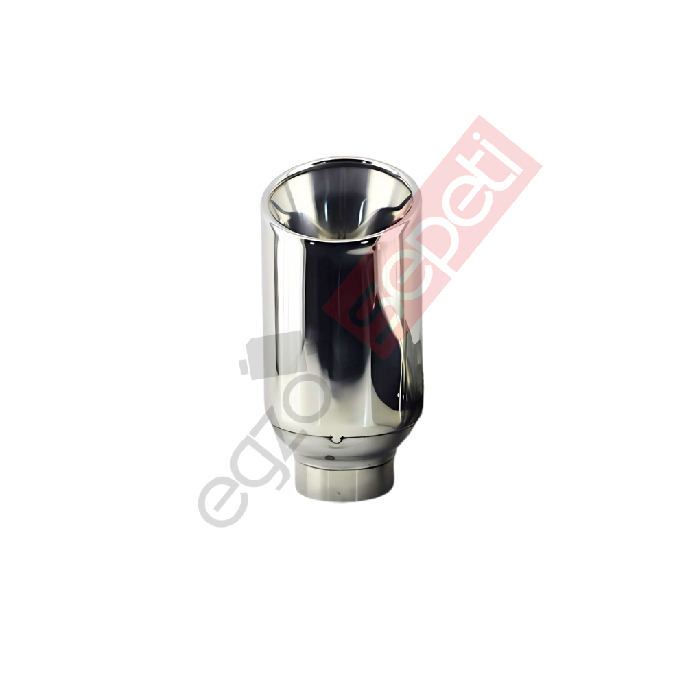 Krom Egzoz Ucu Sağ Taraf 304 Kalite Yuvarlak Çap Ölçüsü 100X170 mm