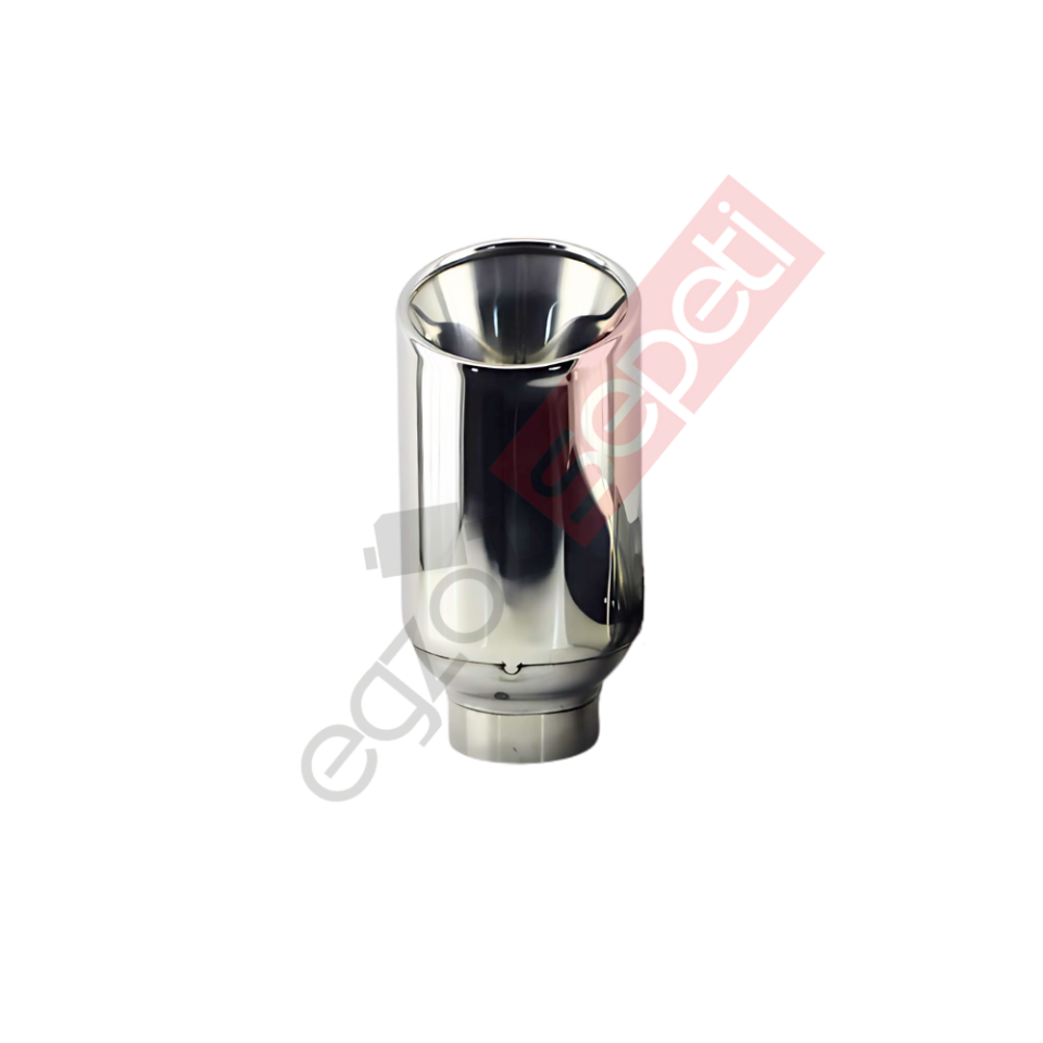 Krom Egzoz Ucu Sağ Taraf 304 Kalite Yuvarlak Çap Ölçüsü 100X170 mm