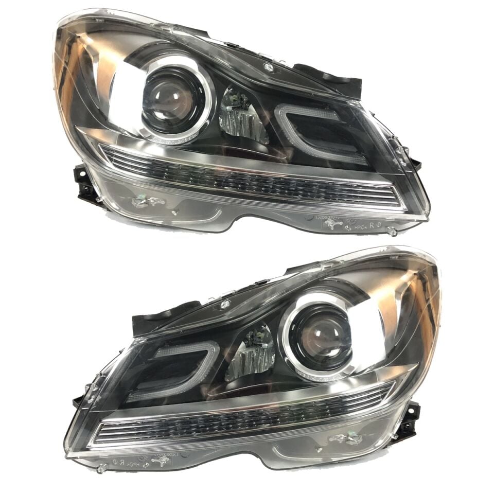 W204 FAR SETİ LED (MAKYAJLI KASA İÇİN) 2012-2014 HALOJEN İÇİN