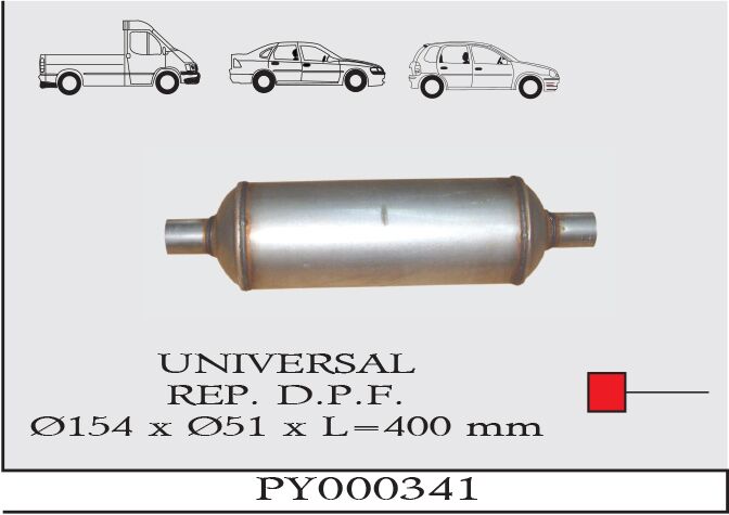 Üniversal Tüp Susturucu Pfy Ø155 X Ø51 X 400 Mm