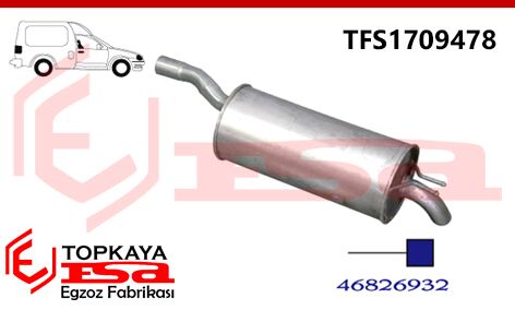 Fiat Doblo Jtd 1.9 D Arka Susturucu Borulu Dizel 2000 > 2005 Minivan