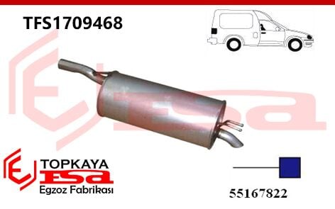 Fiat Doblo 1.4 Arka Susturucu Borulu Benzinli 2005 > …