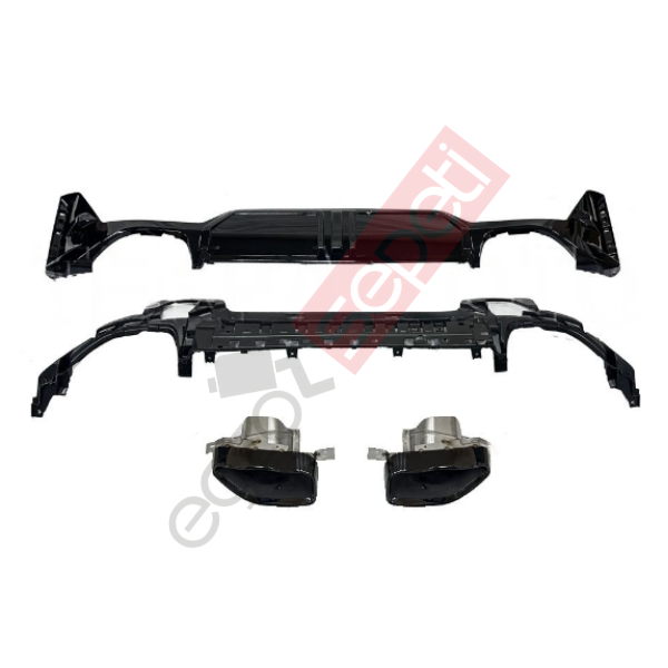 BMW G20 DİFÜZÖR PİANO BLACK / SİYAH EGSOZ 3.40 LCİ