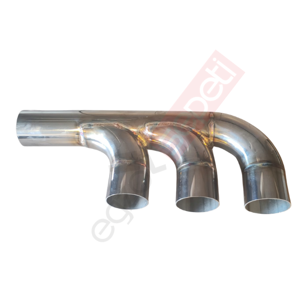 Honda civic typer 3'lü egzoz yapma borusu krom 304