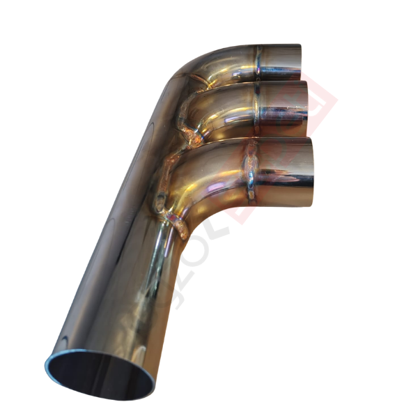 Honda civic typer 3'lü egzoz yapma borusu krom 304 ve akrapoviç ital egzoz uçları