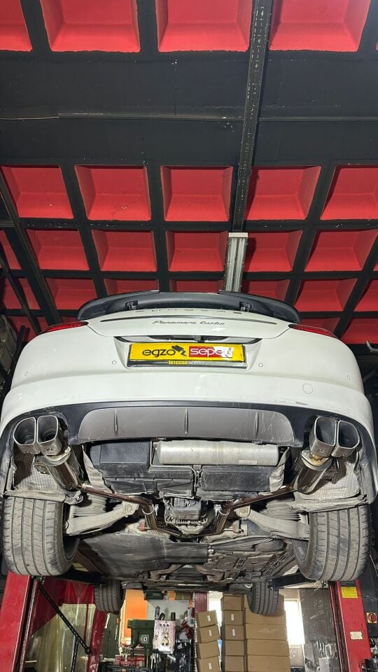 PORSCHE PANAMERA TURBO 4.8 Sag Ve Sol Çift Varex Komple Krom Egzoz Kiti