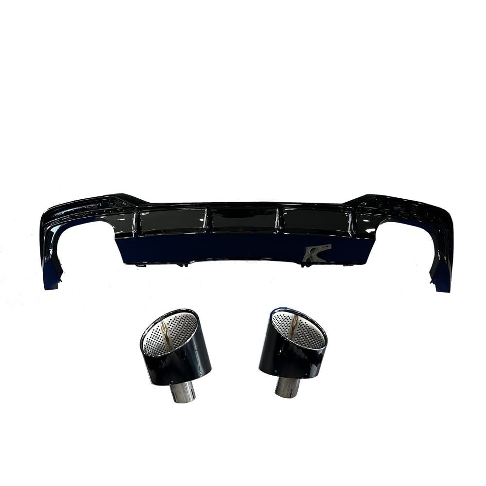 A5 DİFÜZÖR RS5 2D/4D S-LİNE İÇİN 2021-ON SİYAH EGSOZ