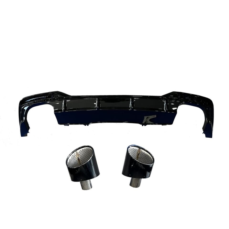 A5 DİFÜZÖR RS5 2D/4D S-LİNE İÇİN 2021-ON SİYAH EGSOZ