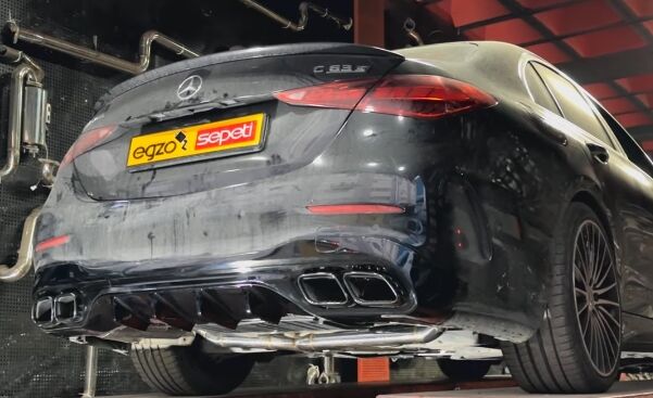 Mercedes C200 W205 Çift Varex Komple Krom 60 mm