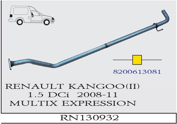 Renault Kangoo 2 Multix Exp. 1.5 Dcı Ön Ara Boru 2008-11