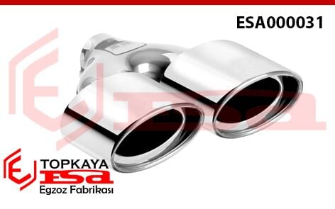 Çift Çıkış Egzoz Ucu - Sol Taraf İçin 80X120