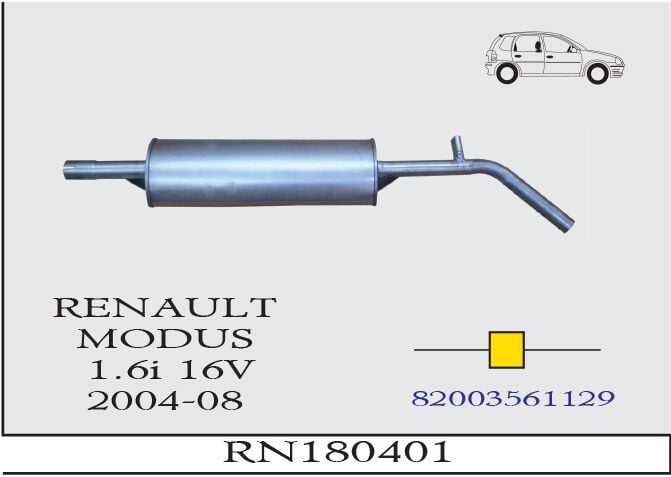 Renault Modus 1.6İ 16V Orta Susturucu Borulu  2004-08