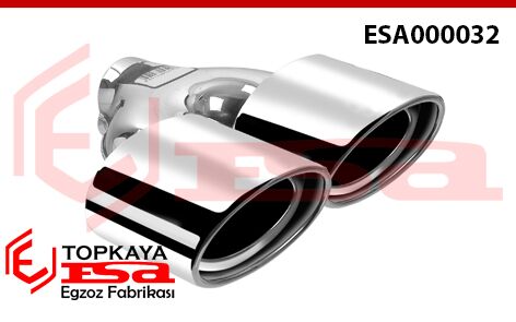 Çift Çıkış Egzoz Ucu - Sağ Taraf İçin 80X120